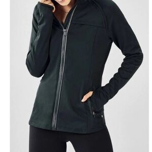 Fabletics Forest Green Sports Jacket Fittef Size Small